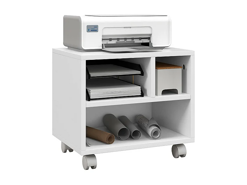 Meuble support d'imprimante ELINE blanc
