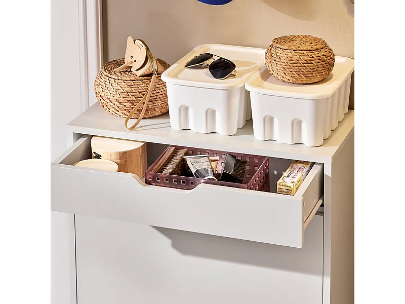 SoBuy FSR180-W Armoire Chaussure 2 Abattants