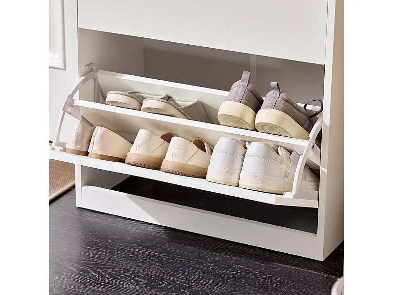 SoBuy FSR180-W Armoire Chaussure 2 Abattants