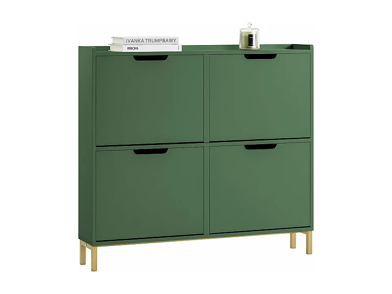 SoBuy FSR100-SY Meuble Chaussure, Meuble d'Entrée, Armoire à Chaussures, Meuble de Rangement, Commode à 4 Abattants