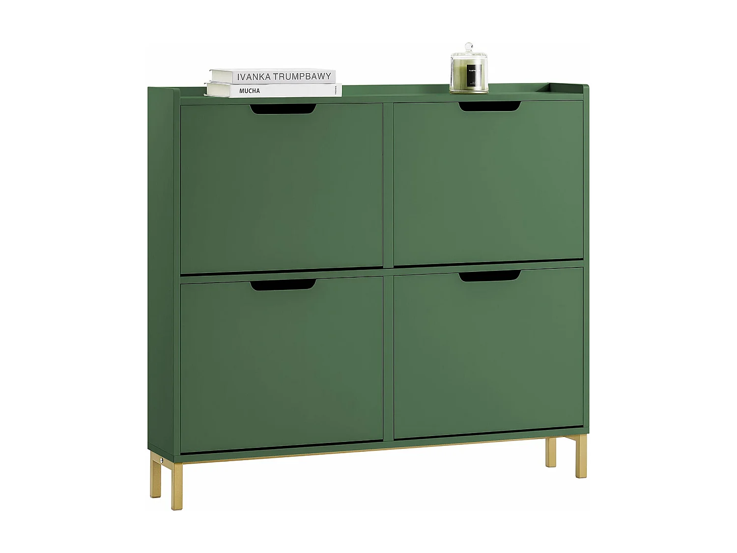 SoBuy FSR100-SY Meuble Chaussure, Meuble d'Entrée, Armoire à Chaussures, Meuble de Rangement, Commode à 4 Abattants