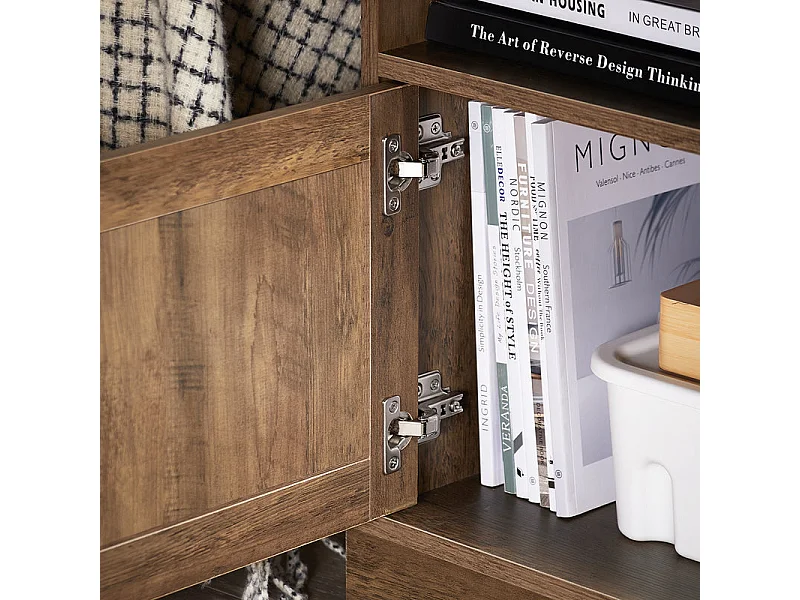 SoBuy FBT151-BR Table de Chevet, Table d'Appoint, Bout de Canapé avec 1 Porte pour Salon, Chambre, L45 x P40 x H59 cm