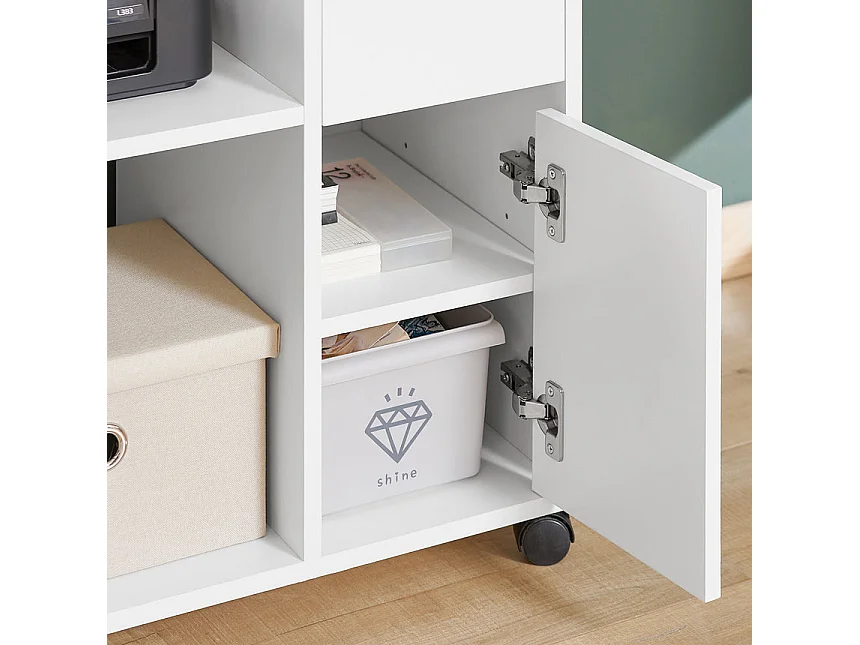 Soporte para Impresora Multifuncional Armario de Oficina ASK02-W SoBuy ES