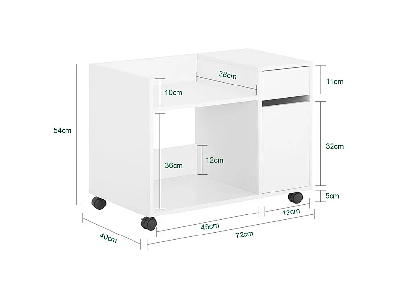 SoBuy Aktenschrank ASK02-W