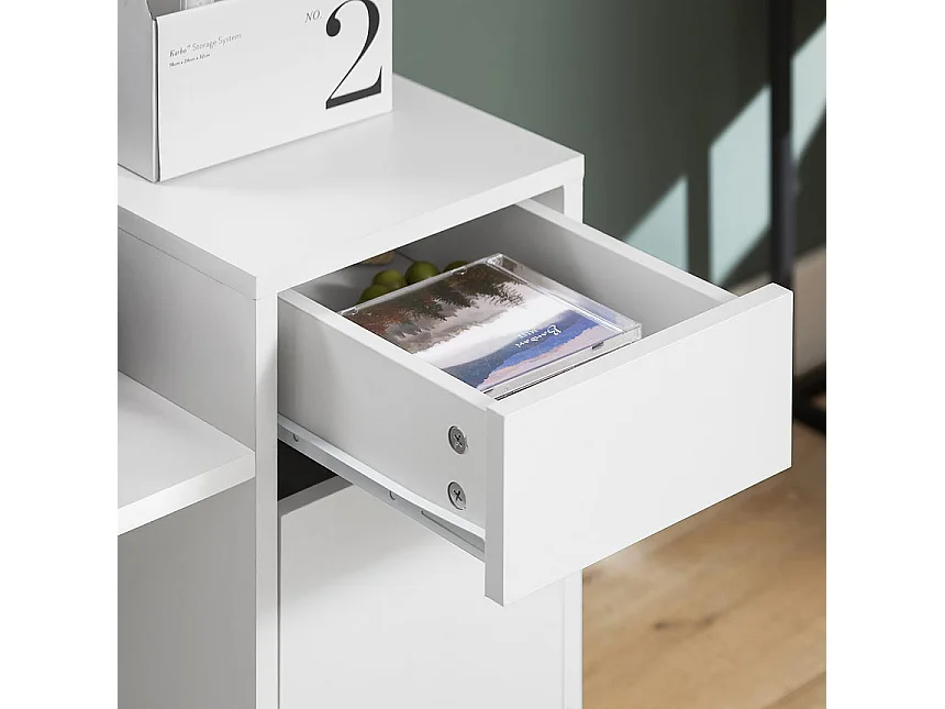 SoBuy armário de impressora, Armário para impressora, carrinho de livros ASK02-W