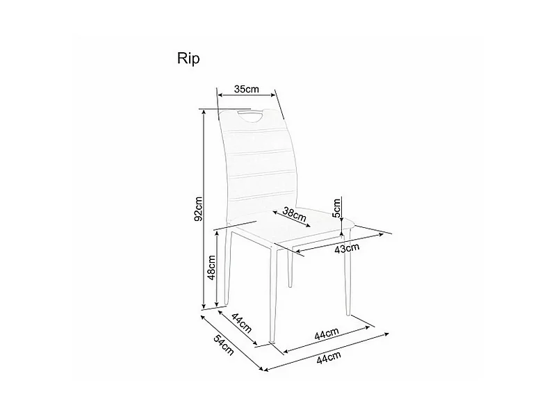 Krzesło tapicerowane RIP VELVET jasnoszare