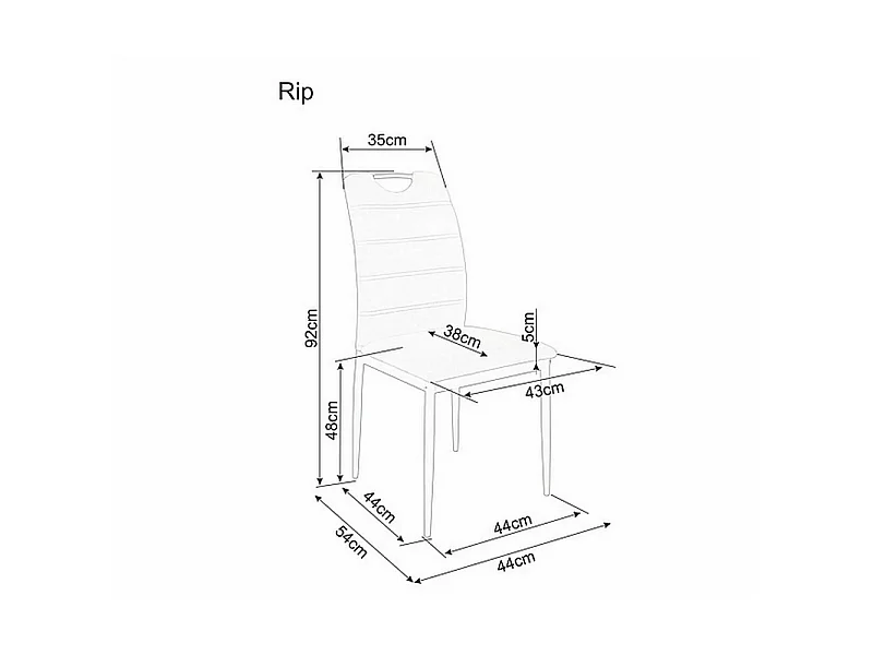 Krzesło tapicerowane RIP VELVET jasnoszare