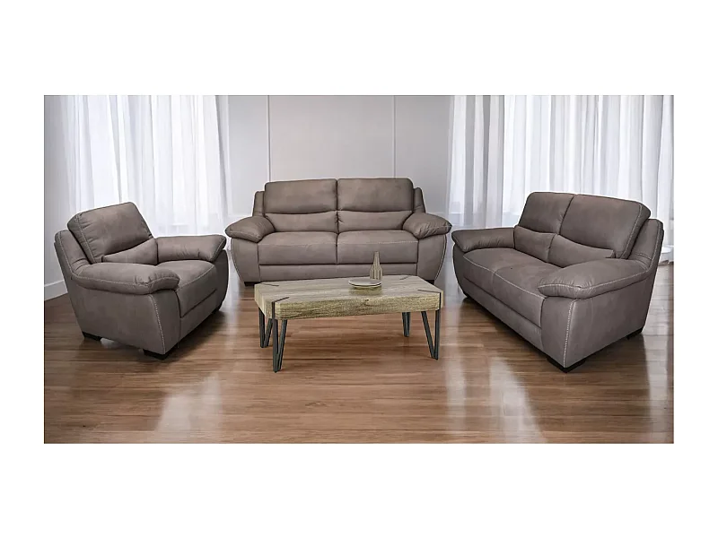 Sorento (Set 3+2+1)/Tessuto/Marrone