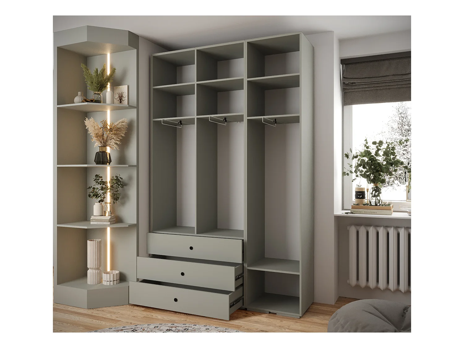 Armadio Inova 1 a ante battenti 236,7/150/47