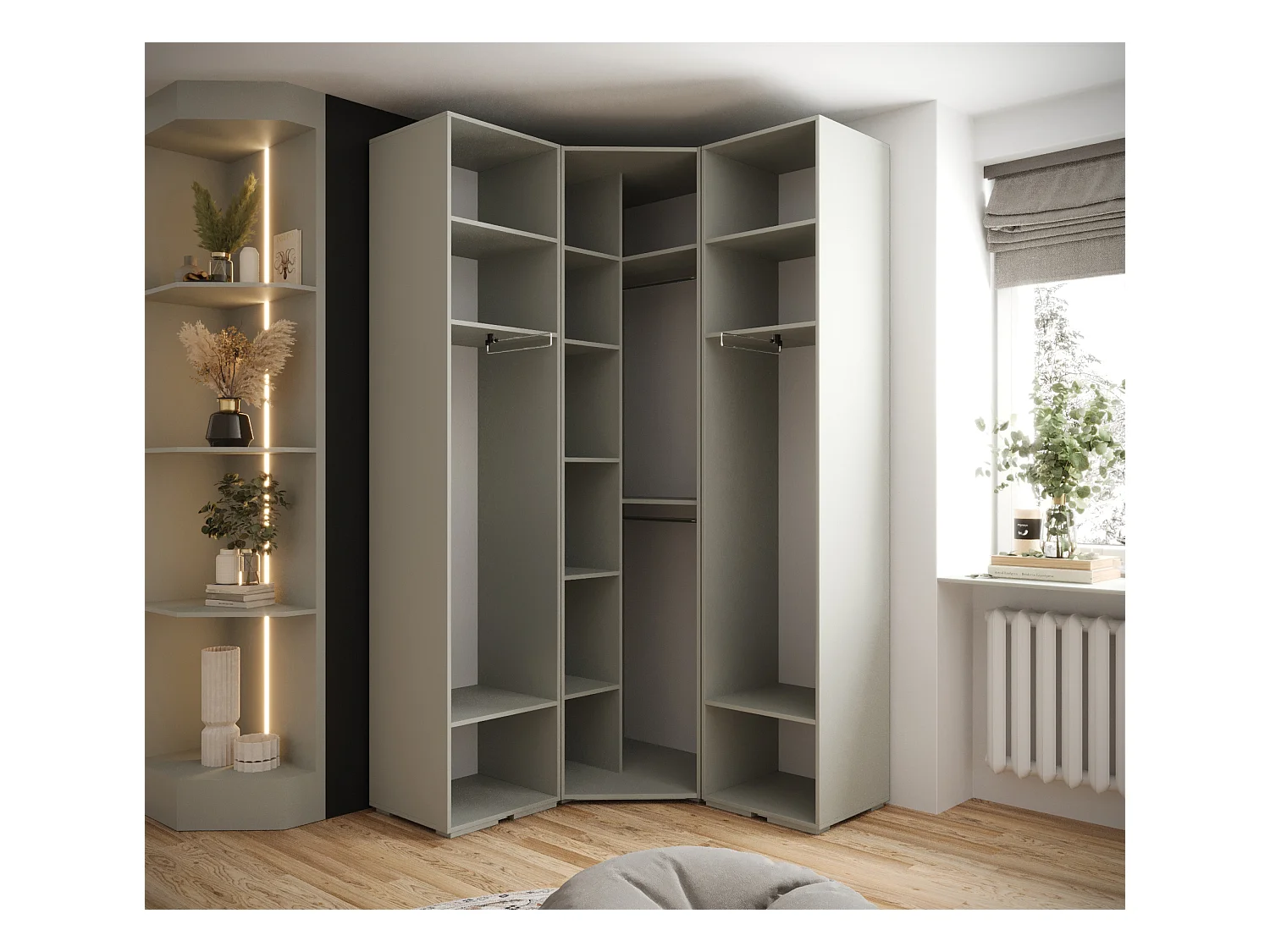 Inova 1 armario con puertas batientes 236,7/132/47