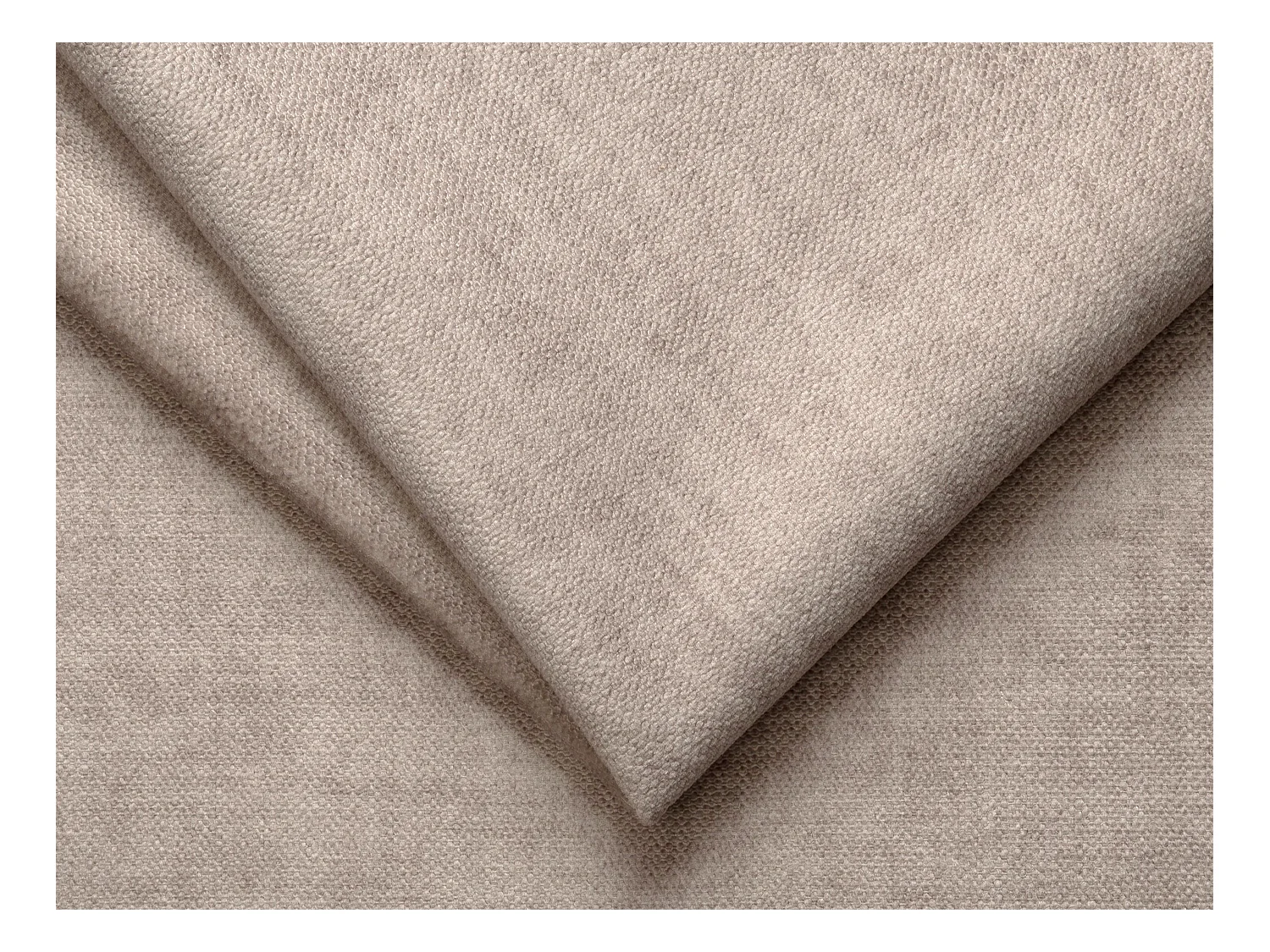 Sofá rinconera derecho de tela y terciopelo color beige NIVORIA