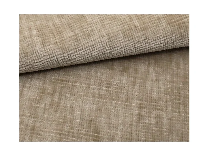 Sofá rinconera derecho de tela y terciopelo color beige NIVORIA