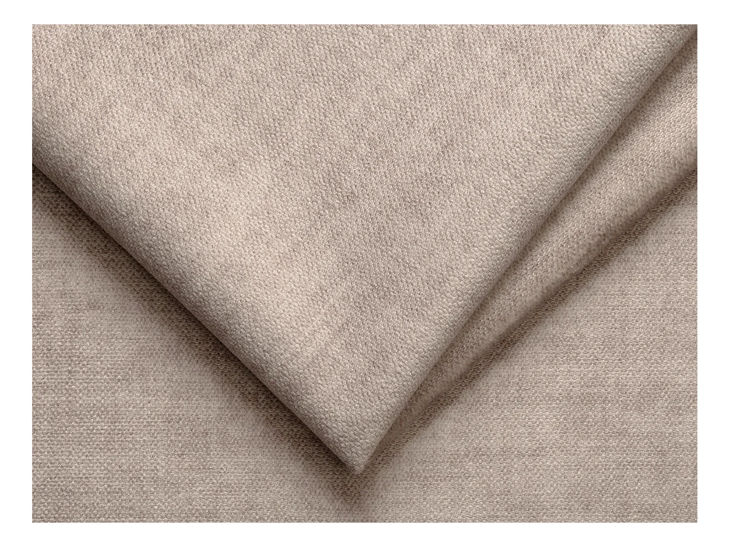 Sofá rinconera izquierda de tela y terciopelo color topo NIVORIA