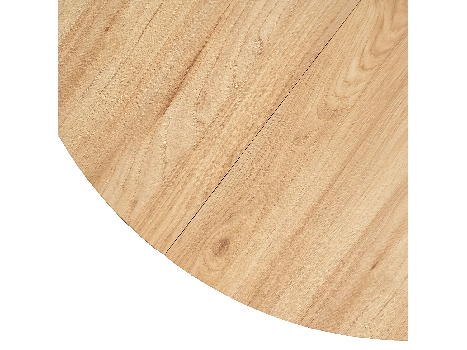 URBAN MEUBLE Table de salle à manger ronde effet chêne pieds ronds croisés 80x80cm FONTANA KD 80CM OAK