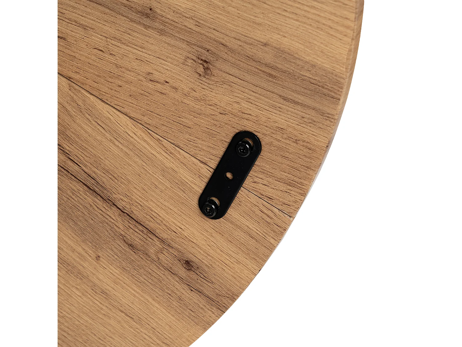 URBAN MEUBLE Table de salle à manger ronde effet bois pieds ronds croisés 80x80cm FONTANA KD 80CM DARK