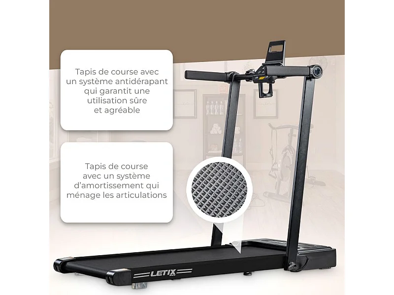 Tapis de course Pliable Pro - 12 KM/H- 1500W -12 programmes