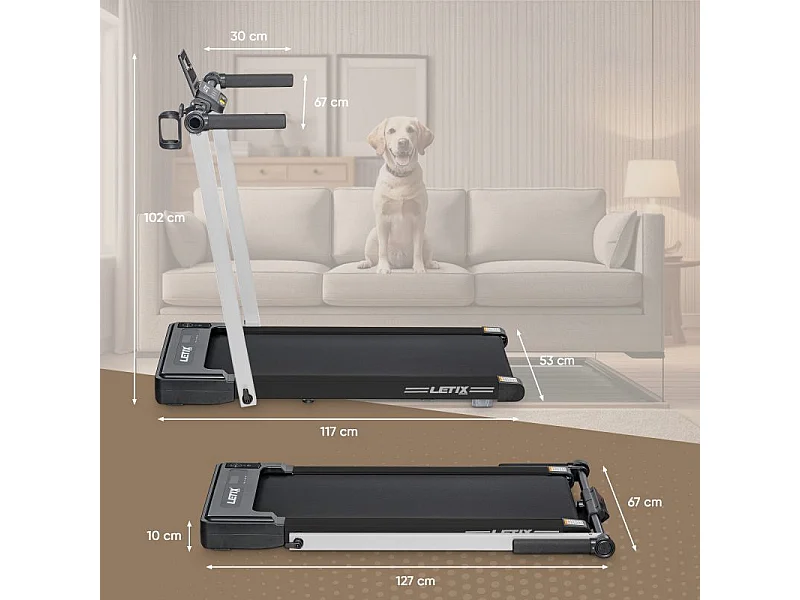 Tapis de course Pliable Pro - 12 KM/H- 1500W -12 programmes