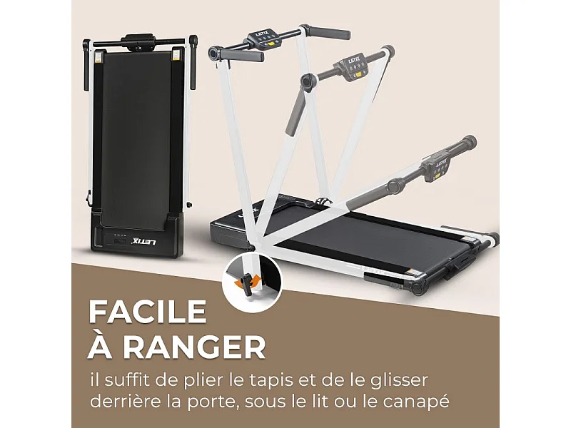 Tapis de course Pliable Pro - 12 KM/H- 1500W -12 programmes