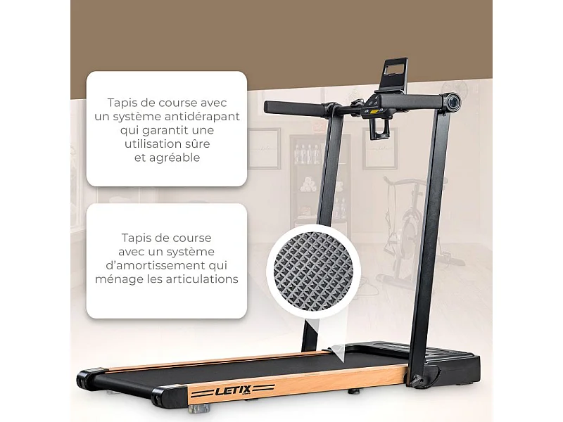 Tapis de course Pliable Pro - 12 KM/H- 1500W -12 programmes