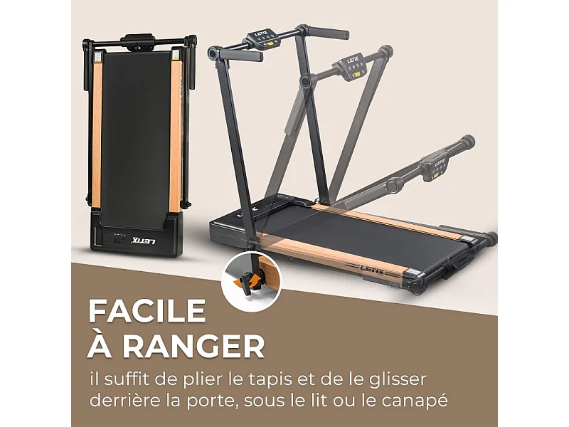 Tapis de course Pliable Pro - 12 KM/H- 1500W -12 programmes