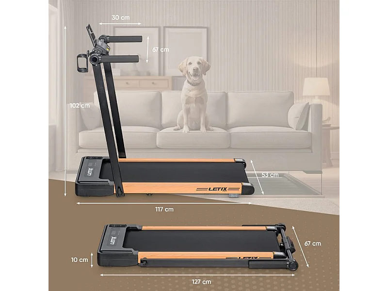 Tapis de course Pliable Pro - 12 KM/H- 1500W -12 programmes