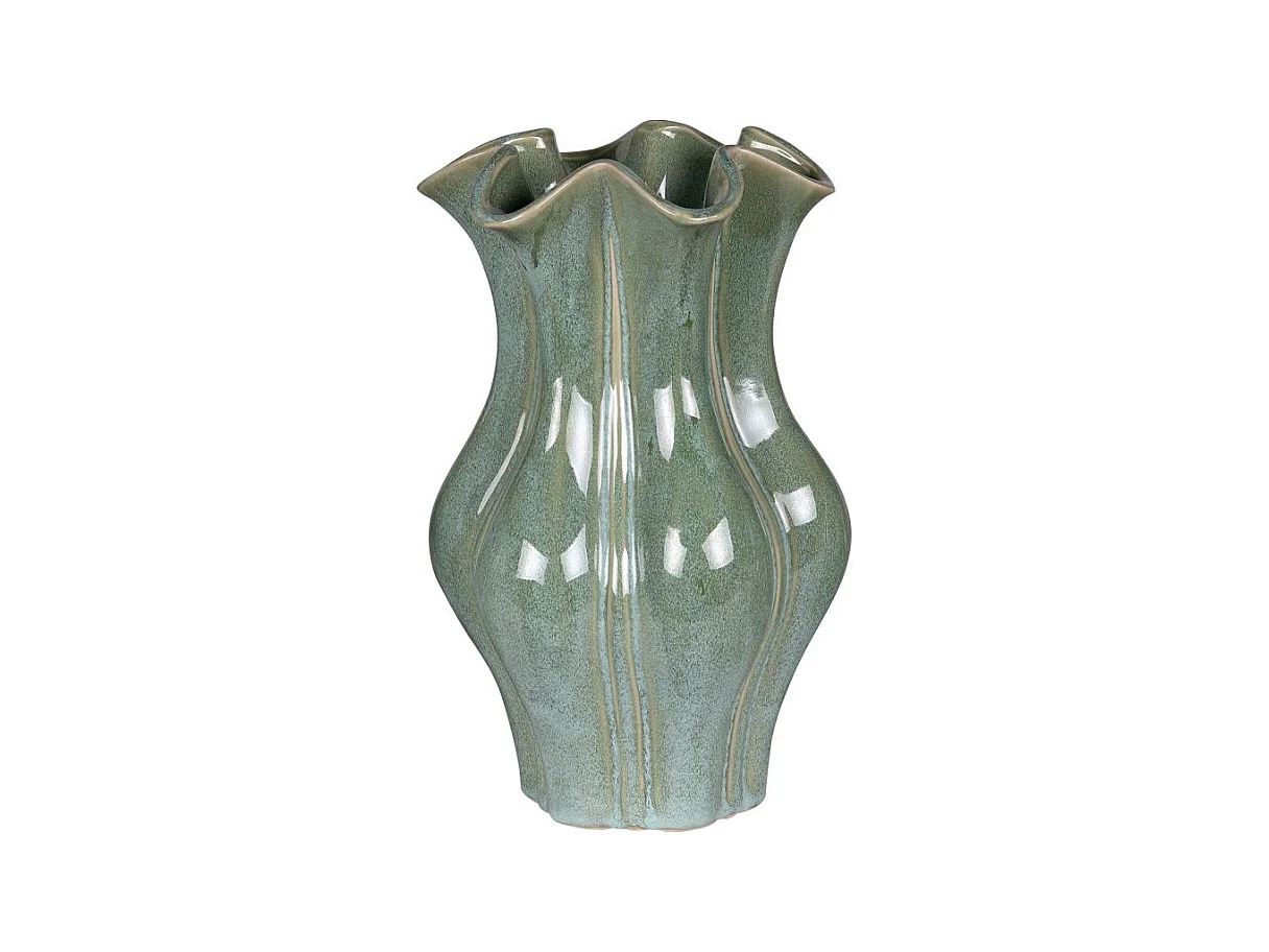 Vase Curve vert 18x28,5 cm