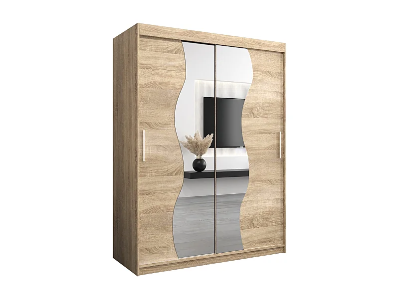 ARMOIRE MADRYT À PORTES COULISSANTES 200/150/62 2 Portes (Sonoma/Sonoma)