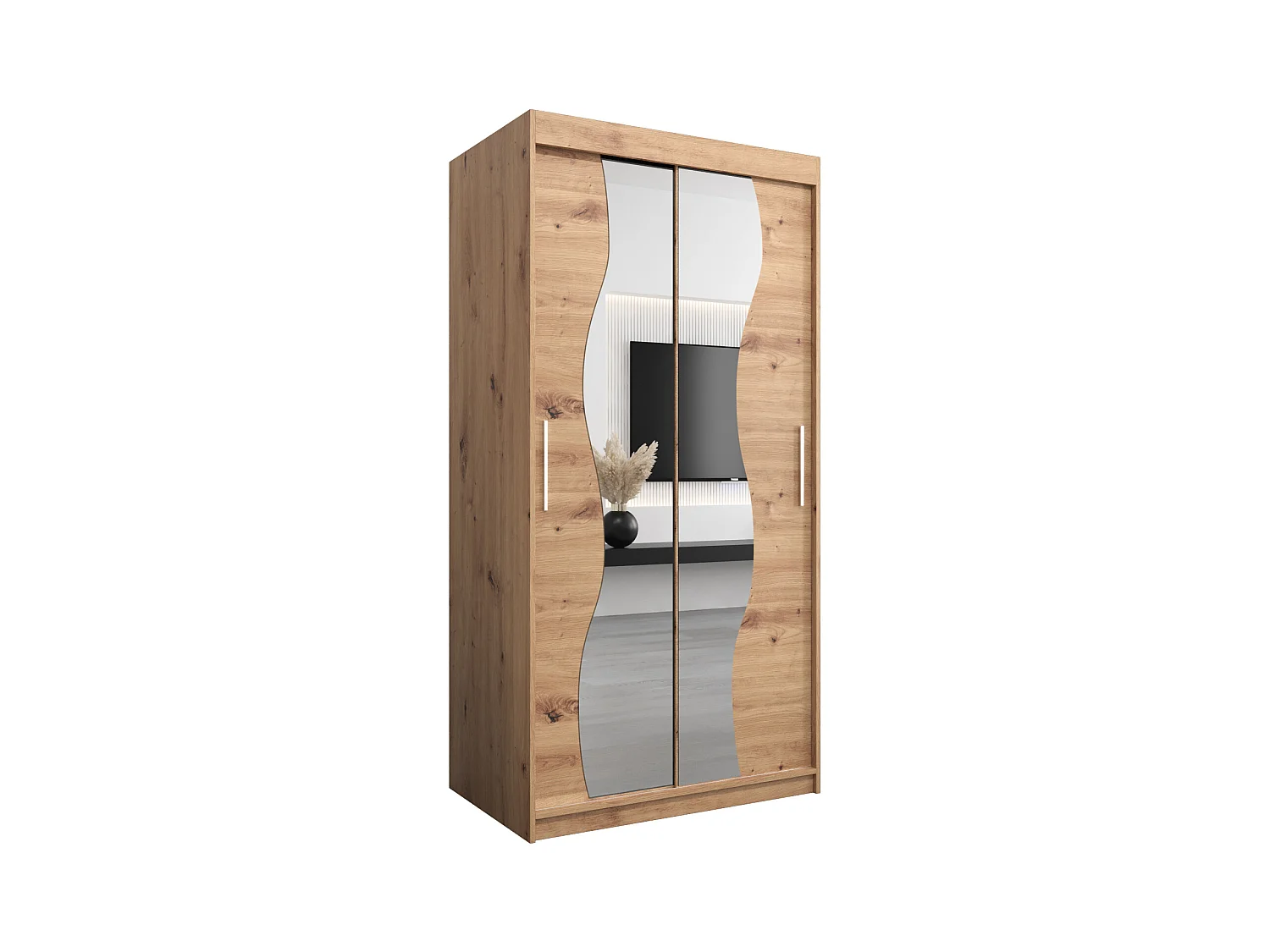 ARMOIRE MADRYT À PORTES COULISSANTES 200/100/62 2 Portes (Artisan/Artisan)