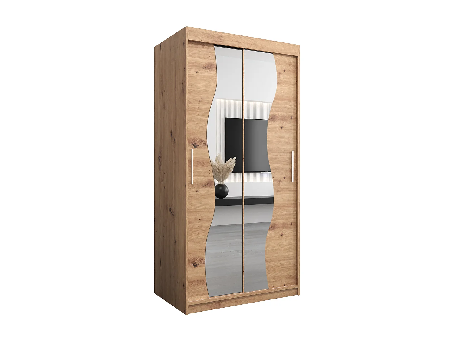 MADRYT KLEDINGKAST MET SCHUIFDEUREN 200/100/62 2 deuren (artisan/artisan)