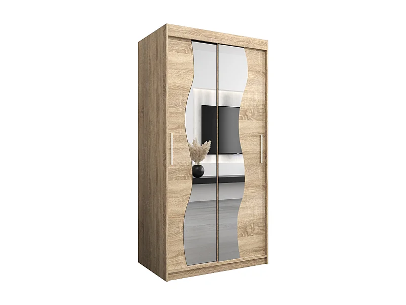 MADRYT KLEDINGKAST MET SCHUIFDEUREN 200/100/62 2 deuren (sonoma/sonoma)