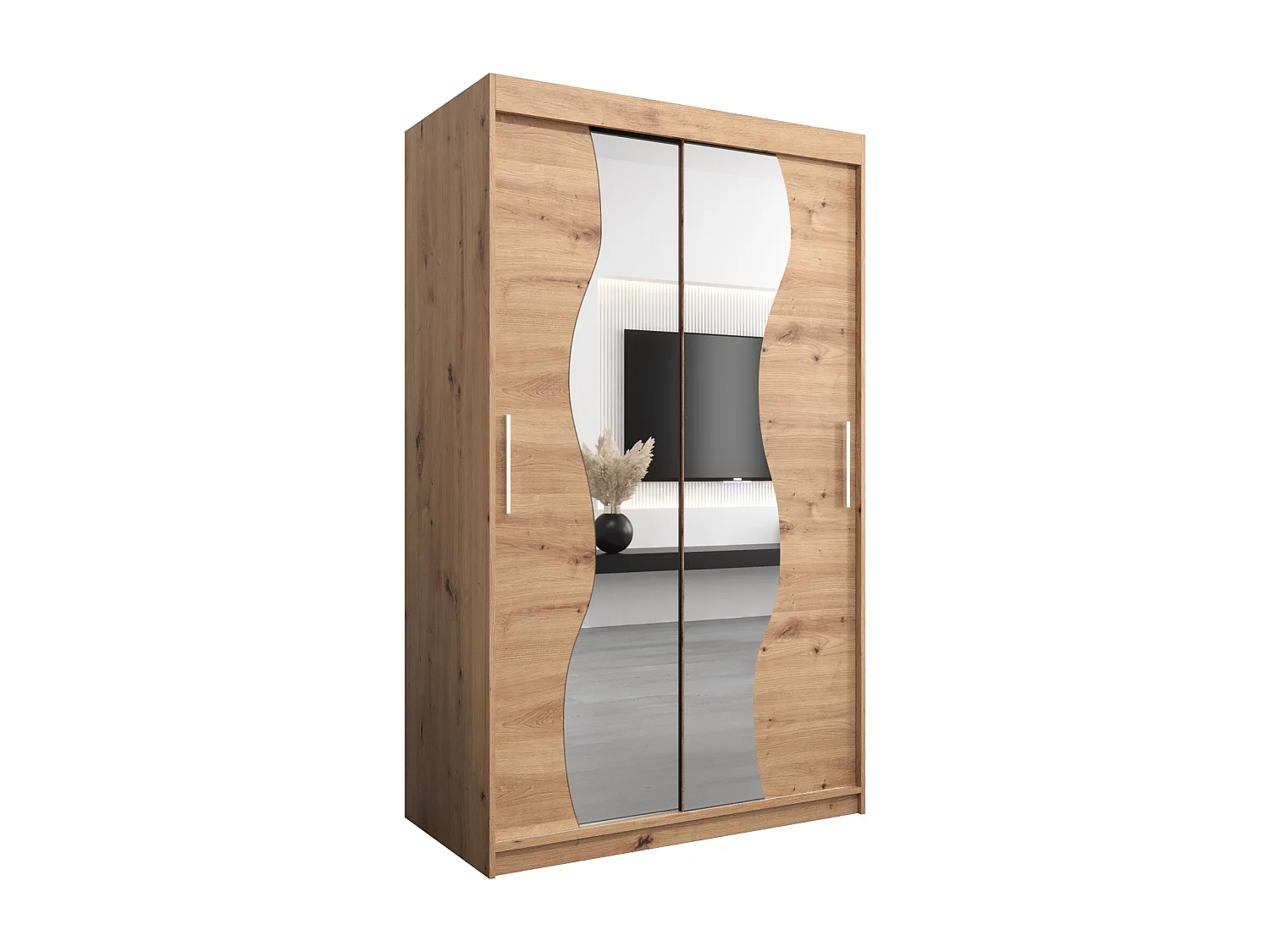 ARMOIRE MADRYT À PORTES COULISSANTES 200/120/62 2 Portes (Artisan/Artisan)