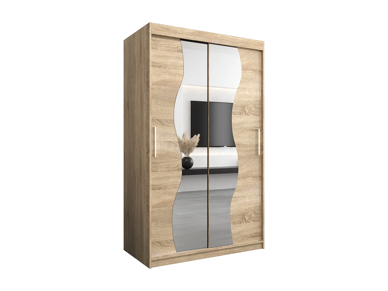 ARMOIRE MADRYT À PORTES COULISSANTES 200/120/62 2 Portes (Sonoma/Sonoma)
