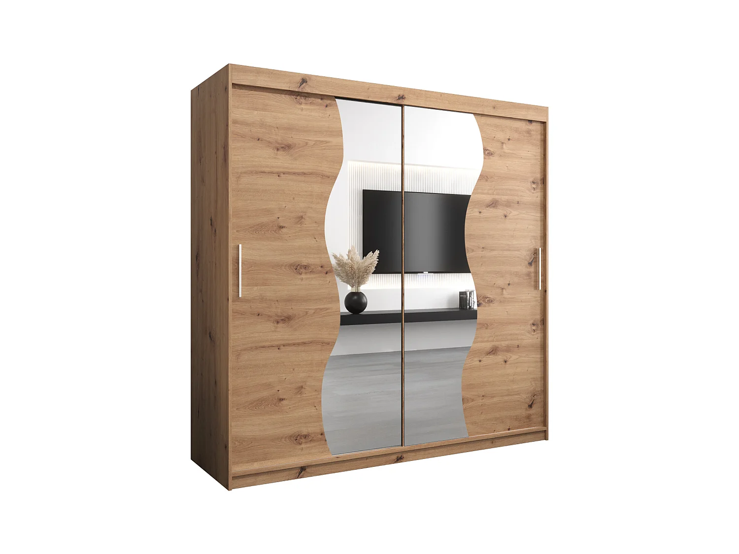 SCHWEBETÜRENSCHRANK MADRYT 200/200/62 2-türig (Artisan/Artisan)