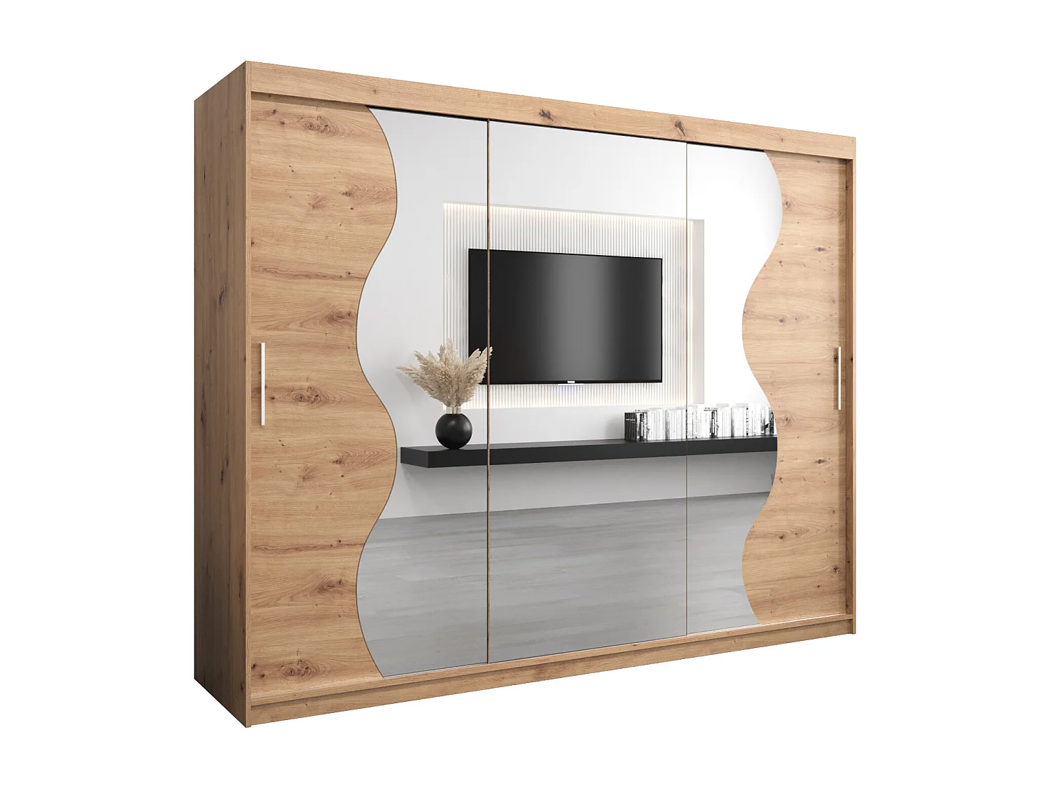 SCHWEBETÜRENSCHRANK MADRYT 200/250/62 3-türig (Artisan/Artisan)