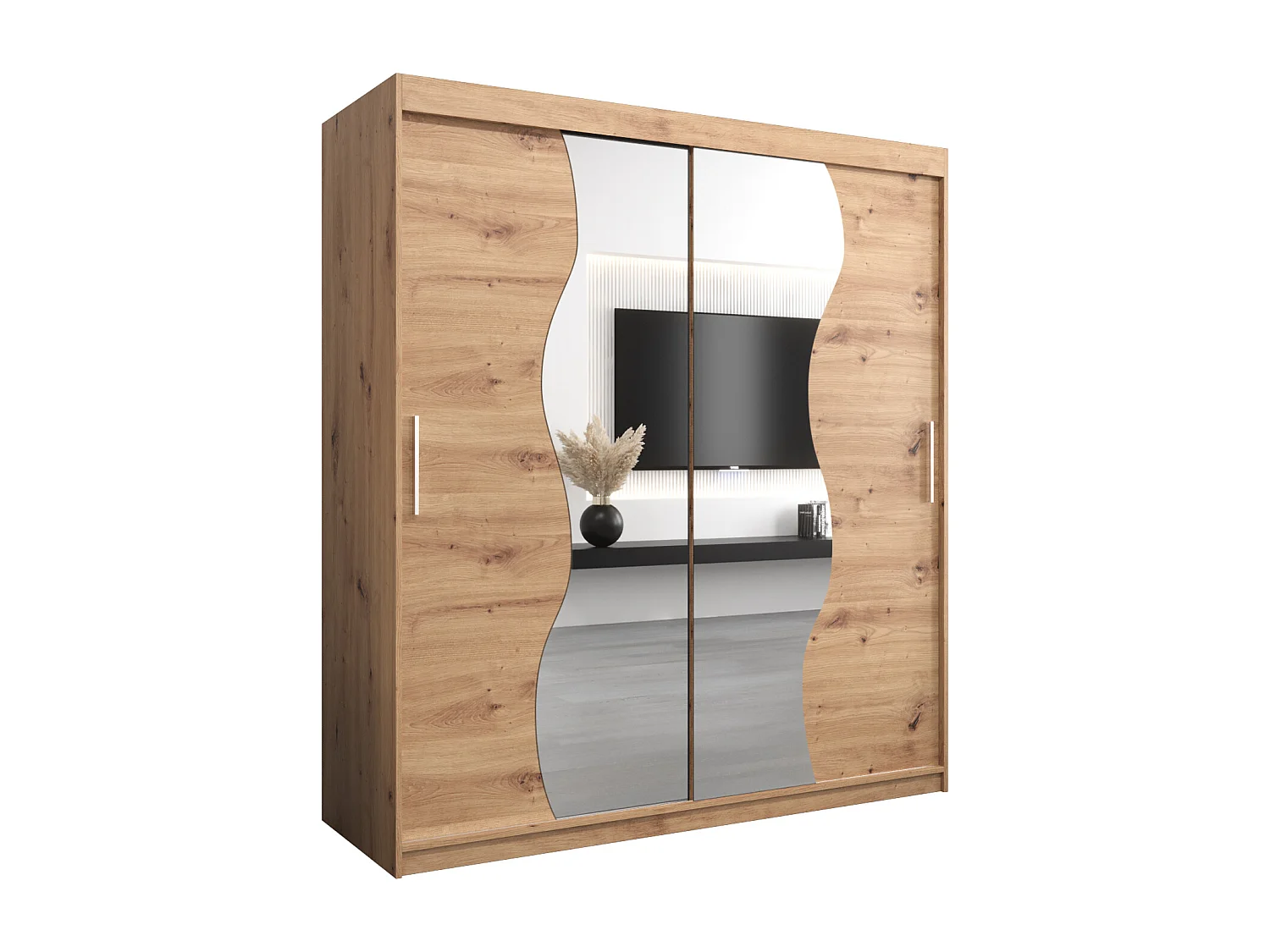 ARMOIRE MADRYT À PORTES COULISSANTES 200/180/62 2 Portes (Artisan/Artisan)