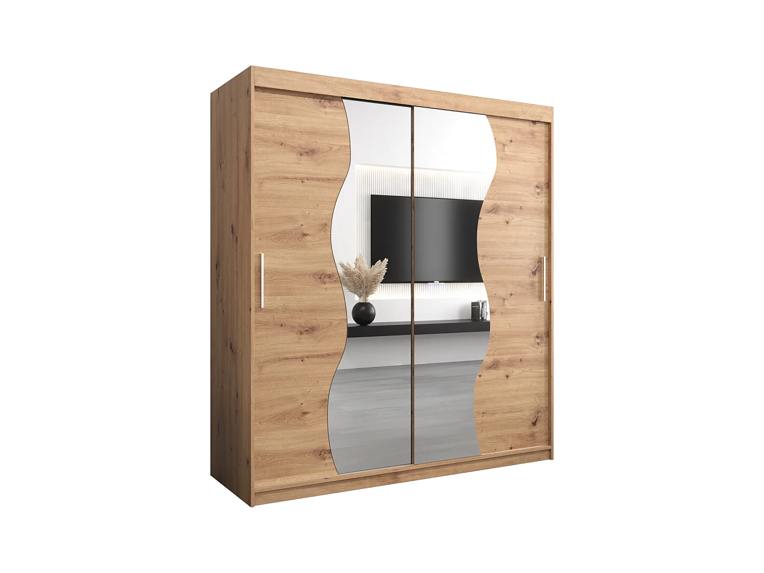 SCHWEBETÜRENSCHRANK MADRYT 200/180/62 2-türig (Artisan/Artisan)