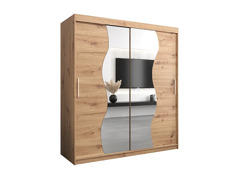 SCHWEBETÜRENSCHRANK MADRYT 200/180/62 2-türig (Artisan/Artisan)