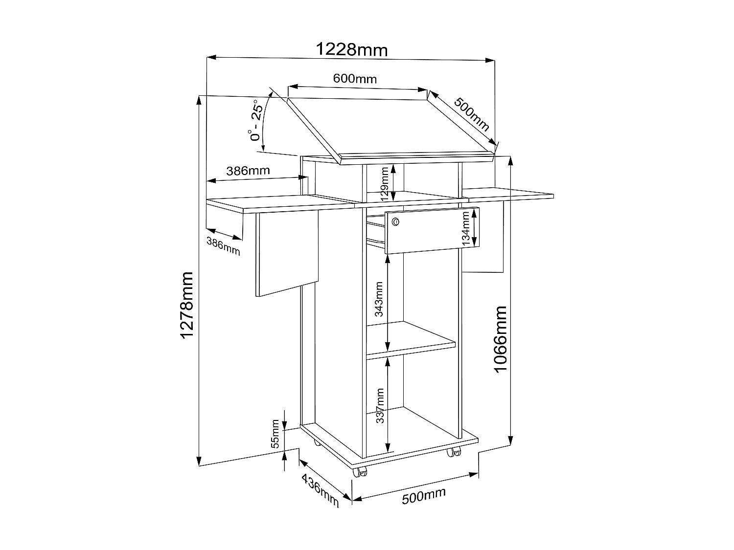 Standing desk Salia White 0