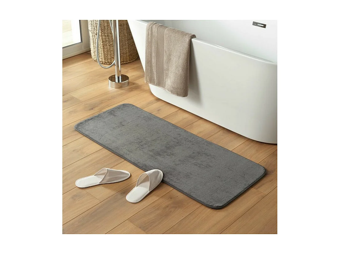 Tapis de Bain Microfibre "Vitamine" 50x120cm Anthracite