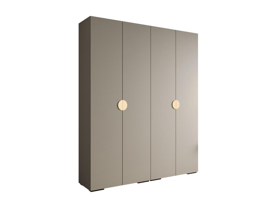 Armadio Inova 4 a ante battenti 236,7/200/47 4 porte (Grigio/D'oro)