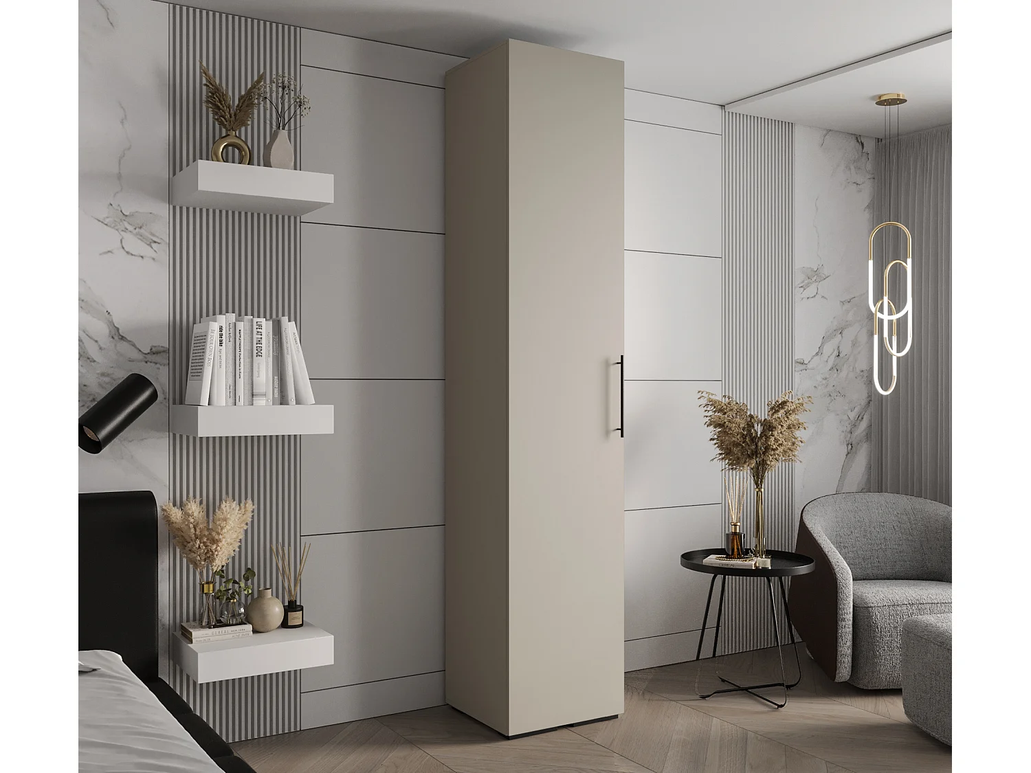 SCHWEBETÜRENSCHRANK INOVA 3 236,7/50/47 (Grau/Schwarz)