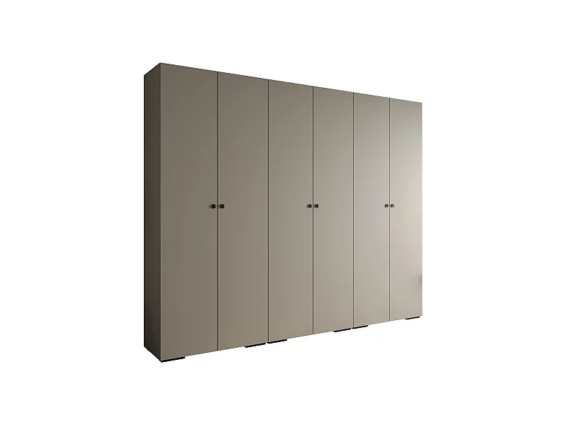 Armadio Inova 2 a ante battenti 236,7/300/47 6 porte (Grigio/Nero)