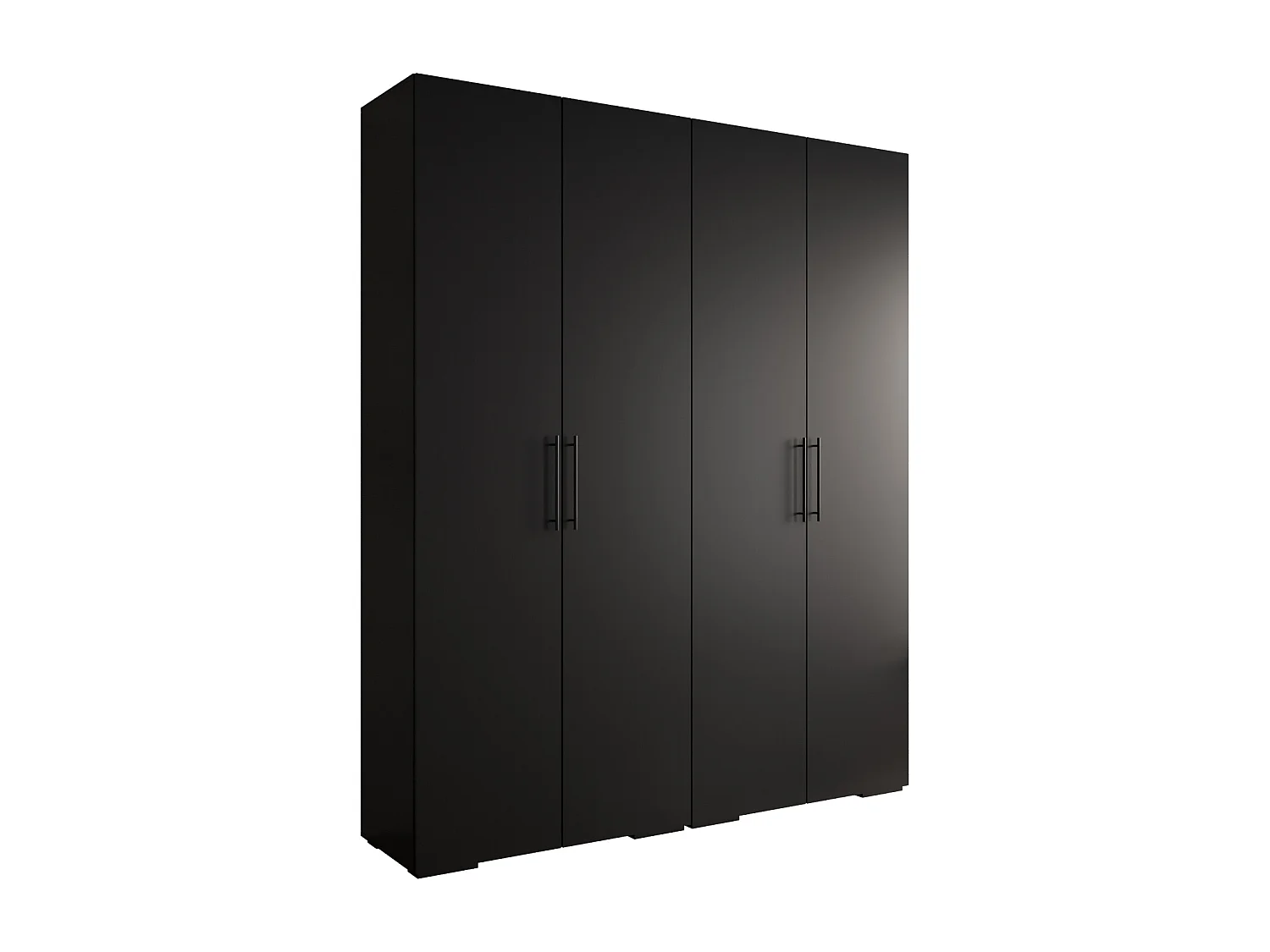 Armadio Inova 3 a ante battenti 236,7/200/47 4 porte (Nero/Nero)