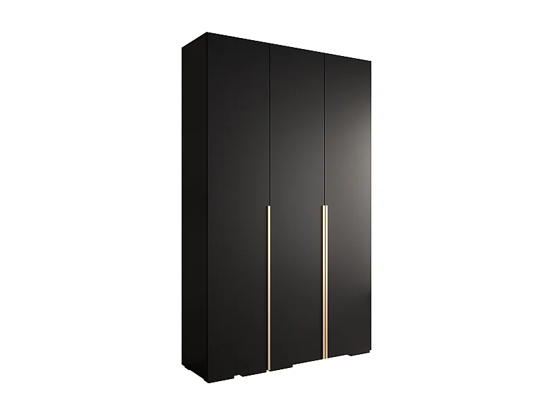 Inova 1 armoire à portes battantes 236,7/150/47 3 porte (Nero/doré)