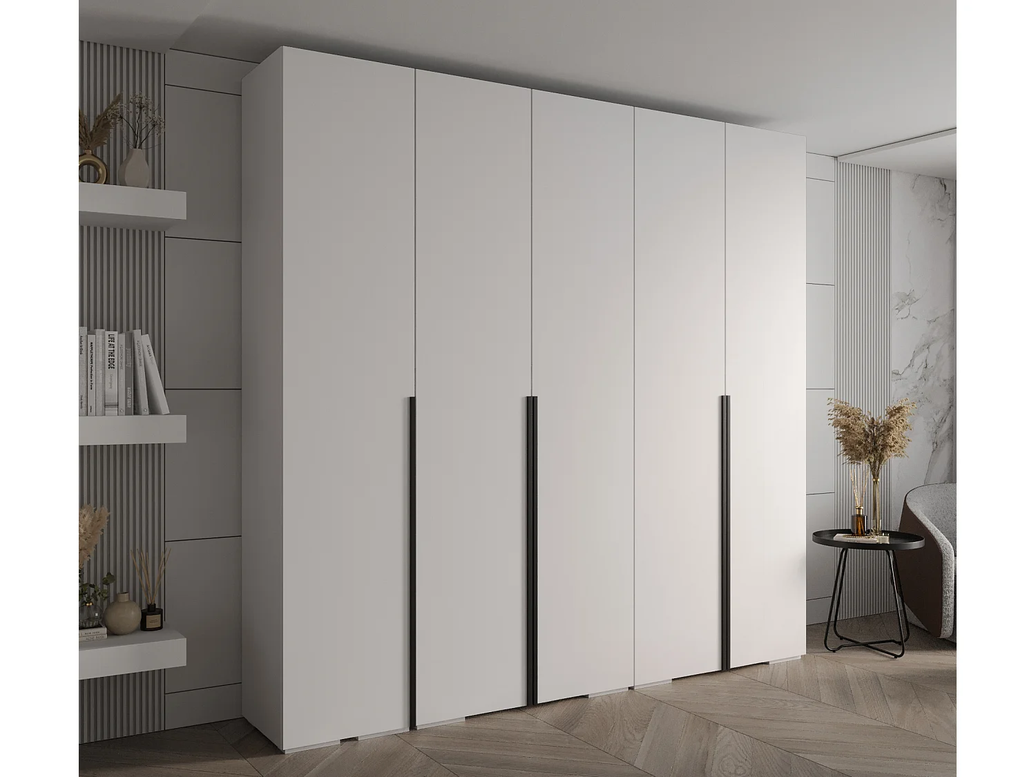 SCHWEBETÜRENSCHRANK INOVA 1 236,7/250/47 (Weiß/Schwarz)