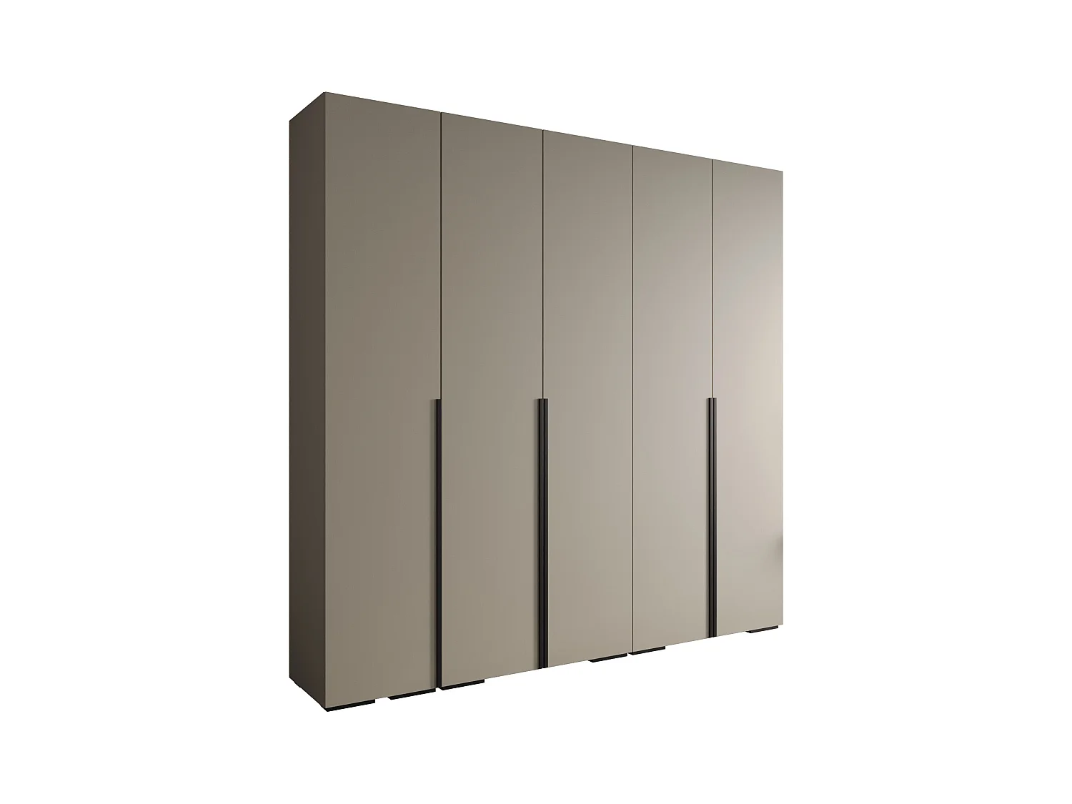 Inova 1 armoire à portes battantes 236,7/250/47 5 porte (Grigio/Nero)