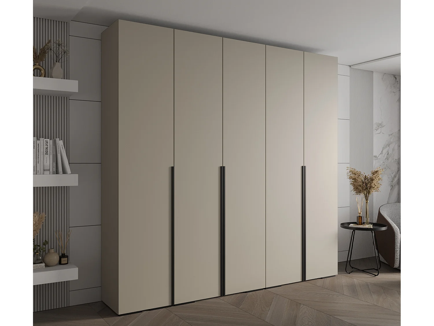 SCHWEBETÜRENSCHRANK INOVA 1 236,7/250/47 (Grau/Schwarz)