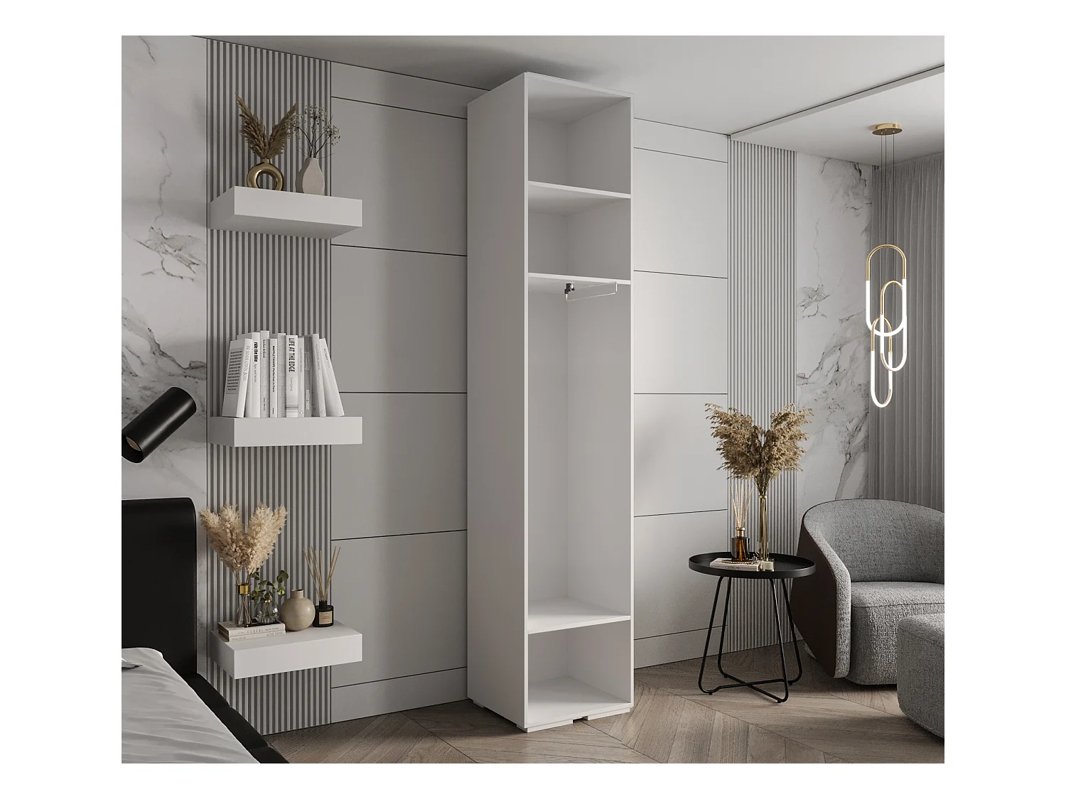 SCHWEBETÜRENSCHRANK INOVA 1 236,7/50/47 (Grau/Golden)