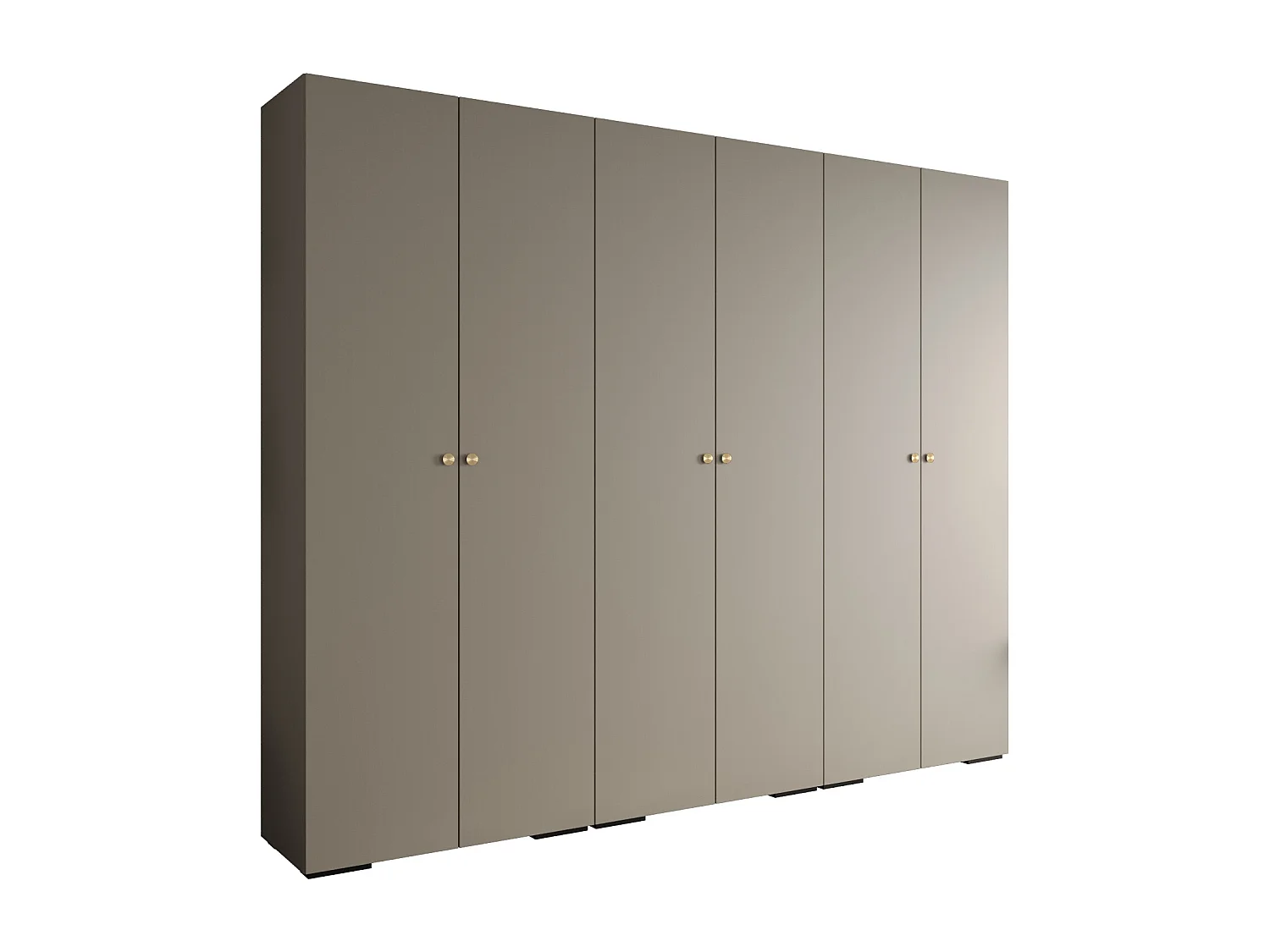Armadio Inova 2 a ante battenti 236,7/300/47 6 porte (Grigio/D'oro)
