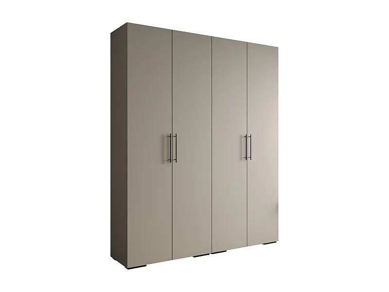 Armadio Inova 3 a ante battenti 236,7/200/47 4 porte (Grigio/Nero)